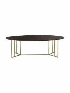 Westwing Collection Table ovale bois de manguier style art déco Luca, différentes tailles, larg. 240 x prof. 100 cm -Salle à manger Soldes Table ovale bois de manguier style art deco Luca differentes tailles 4