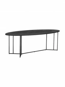 Westwing Collection Table ovale bois de manguier style art déco Luca, différentes tailles, larg. 240 x prof. 100 cm
