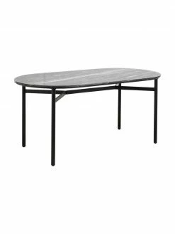 Nordal Table ovale en marbre Taupo, 175 x 90 cm, larg. 175 x prof. 90 cm