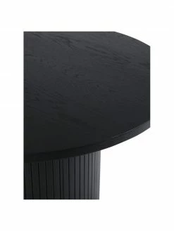 Table ovale noire plaquée chêne Bianca, 200 x 90 cm, larg. 200 x prof. 90 cm -Salle à manger Soldes Table ovale noire plaquee chene Bianca 200 x 90 cm 5