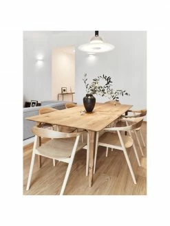 Westwing Collection Table rectangulaire bois de chêne massif Archie, différentes tailles, larg. 180 x prof. 90 cm -Salle à manger Soldes Table rectangulaire bois de chene massif Archie differentes tailles 8