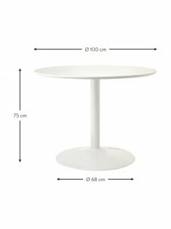 Westwing Collection Table ronde Menorca, Ø 100 cm, Ø 100 x haut. 75 cm -Salle à manger Soldes Table ronde Menorca O 100 cm 3