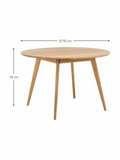 Rowico Table ronde Yumi, Ø 115 cm, Ø 115 x haut. 74 cm -Salle à manger Soldes Table ronde Yumi O 115 cm 2