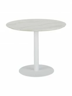 Westwing Collection Table ronde aspect marbre Karla, Ø 90 cm, Ø 90 x haut. 75 cm