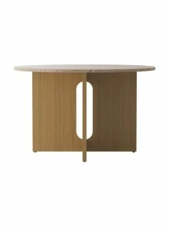 Menu Table ronde avec plateau de grès Androgyne, Ø 120 cm, Ø 120 x haut. 73 cm -Salle à manger Soldes Table ronde avec plateau de gres Androgyne O 120 cm 10