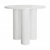 Table ronde blanc poli Colette, Ø 90 x haut. 72 cm