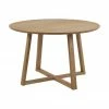 Table ronde bois de bouleau Malika, Ø 120 cm, Ø 120 x haut. 75 cm