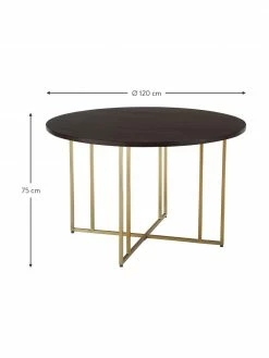 Westwing Collection Table ronde bois de manguier Luca, différentes tailles, Ø 120 x haut. 75 cm -Salle à manger Soldes Table ronde bois de manguier Luca differentes tailles 3