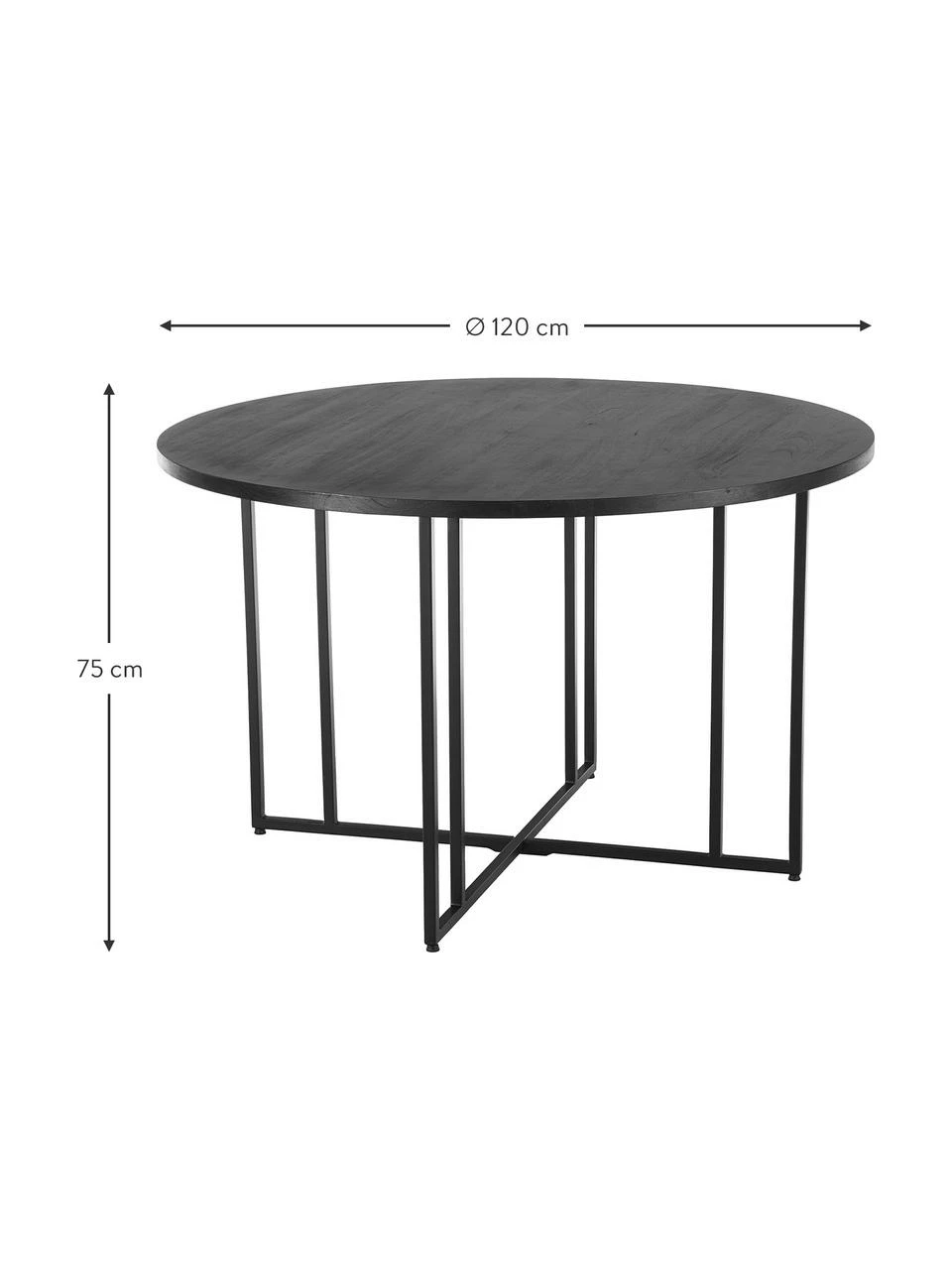 Westwing Collection Table ronde bois de manguier Luca, différentes tailles, Ø 120 x haut. 75 cm 6 Westwing Collection Table ronde bois de manguier Luca, différentes tailles, Ø 120 x haut. 75 cm – Image 4