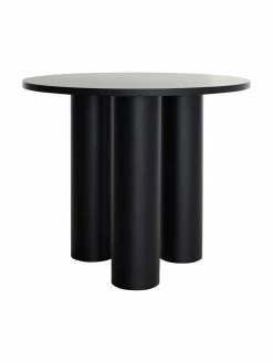 Table ronde noir mat Colette, Ø 90 x haut. 72 cm