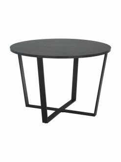 Table ronde noire Amble, Ø 110 cm, Ø 110 x haut. 75 cm