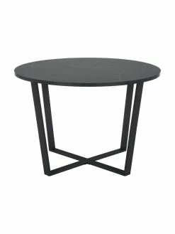 Table ronde noire Amble, Ø 110 cm, Ø 110 x haut. 75 cm -Salle à manger Soldes Table ronde noire Amble O 110 cm 3