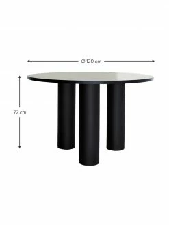 Table ronde noire Colette, Ø 120 cm, Ø 120 x haut. 72 cmDisponibilité limitée -Salle à manger Soldes Table ronde noire Colette O 120 cm 2