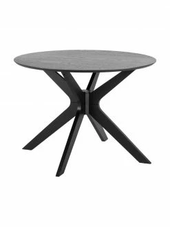 Table ronde noire Duncan, Ø 105 x haut. 75 cm