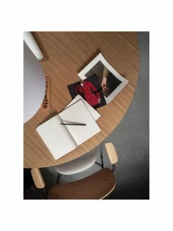 Menu Table ronde placage de chêne Androgyne, différentes tailles, Ø 120 x haut. 73 cm -Salle à manger Soldes Table ronde placage de chene Androgyne differentes tailles 2