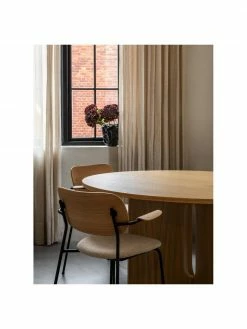 Menu Table ronde placage de chêne Androgyne, différentes tailles, Ø 120 x haut. 73 cm -Salle à manger Soldes Table ronde placage de chene Androgyne differentes tailles 5