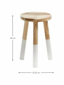 Tabouret Scandi en bois Brocsy, larg. 30 x haut. 44 cm -Salle à manger Soldes Tabouret Scandi en bois Brocsy 2