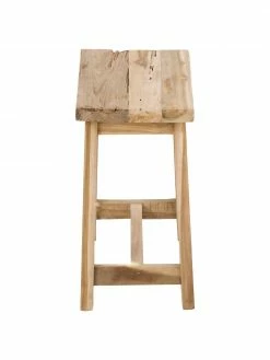 Tabouret bois de teck Lawas, larg. 50 x haut. 46 cm -Salle à manger Soldes Tabouret bois de teck Lawas 3
