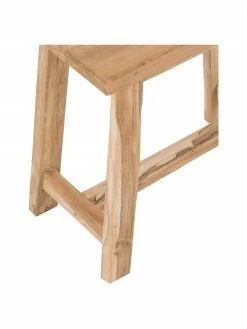 Tabouret bois de teck Lawas, larg. 50 x haut. 46 cm -Salle à manger Soldes Tabouret bois de teck Lawas 5