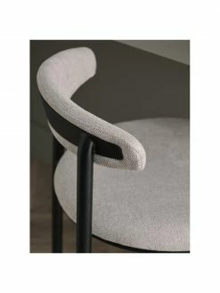 Tabouret de bar blanc crème Doggi, larg. 44 x haut. 84 cm -Salle à manger Soldes Tabouret de bar blanc creme Doggi 2