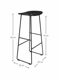 Salle à manger Soldes -Salle à manger Soldes Tabouret de bar en bois de teck et metal Tangle 1