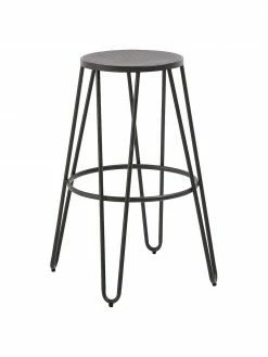 Tabouret de bar en métal Madona, larg. 45 x haut. 76 cm