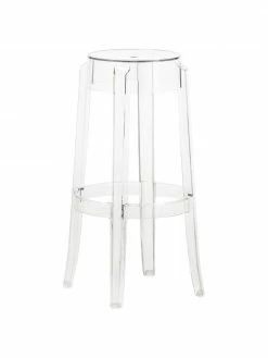 Kartell Tabouret de bar plexi Charles Ghost, Ø 46 x haut. 75 cm