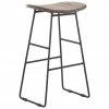 Tabouret de comptoir en teck et métalTangle, larg. 40 x haut. 65 cm -Salle à manger Soldes Tabouret de comptoir en teck et metalTangle