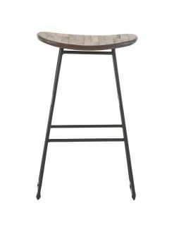 Tabouret de comptoir en teck et métalTangle, larg. 40 x haut. 65 cm -Salle à manger Soldes Tabouret de comptoir en teck et metalTangle 3