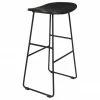 Tabouret de comptoir en teck noir Tangle, larg. 40 x haut. 65 cm