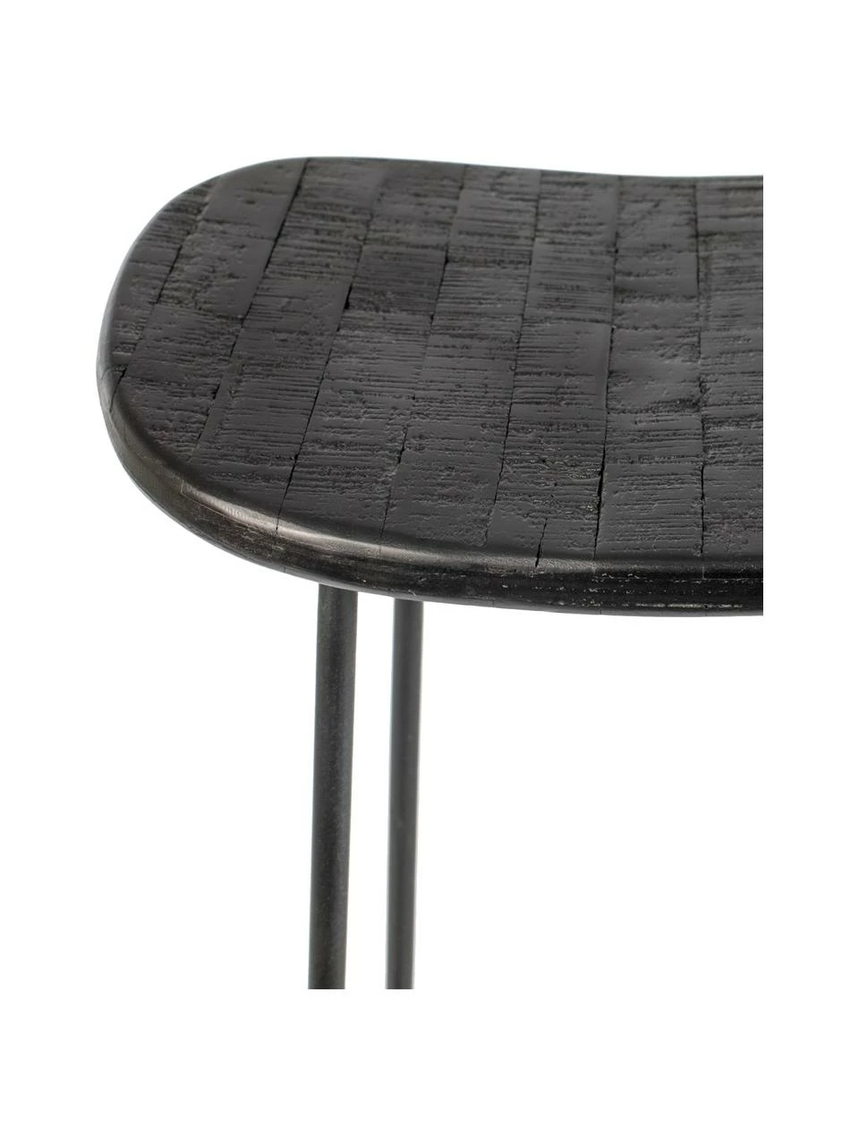 Tabouret de comptoir en teck noir Tangle, larg. 40 x haut. 65 cm 8 Tabouret de comptoir en teck noir Tangle, larg. 40 x haut. 65 cm – Image 6
