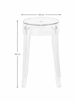Kartell Tabouret plexi Charles Ghost, Ø 39 x haut. 46 cm -Salle à manger Soldes Tabouret plexi Charles Ghost 2