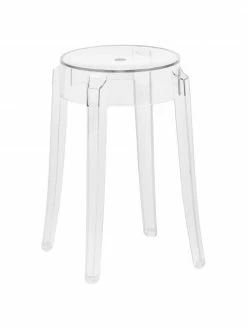 Kartell Tabouret plexi Charles Ghost, Ø 39 x haut. 46 cm