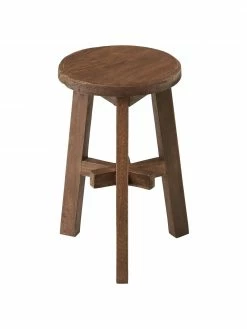 Westwing Collection Tabouret teck Dingklik, Ø 35 x haut. 50 cm -Salle à manger Soldes Tabouret teck Dingklik 3