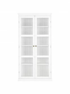 Vitrine blanche Wilma, larg. 98 x haut. 193 cm -Salle à manger Soldes Vitrine blanche Wilma 4