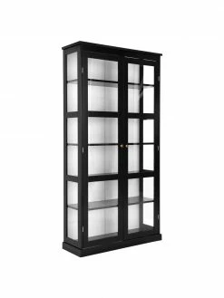 Vitrine noire Wilma, larg. 98 x haut. 193 cm