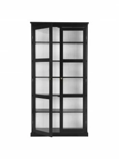Vitrine noire Wilma, larg. 98 x haut. 193 cm -Salle à manger Soldes Vitrine noire Wilma 5